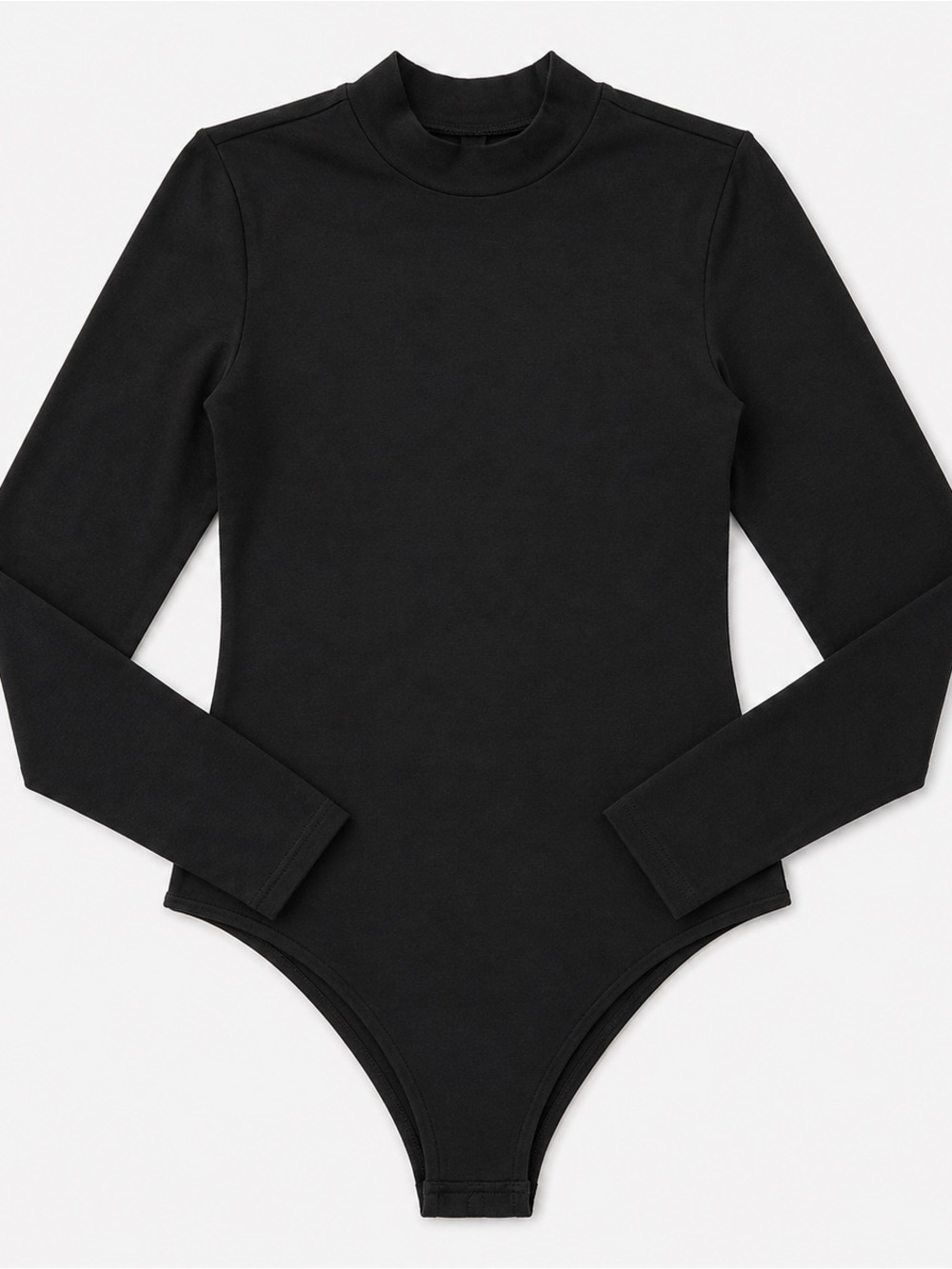 Amazon Women’s Black Long Sleeve Mock Neck One-Piece Bodysuit